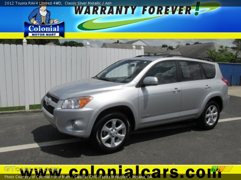 Classic Silver Metallic / Ash 2012 Toyota RAV4 Limited 4WD