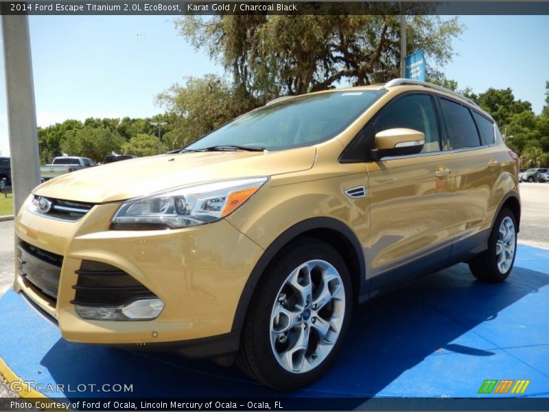 Karat Gold / Charcoal Black 2014 Ford Escape Titanium 2.0L EcoBoost
