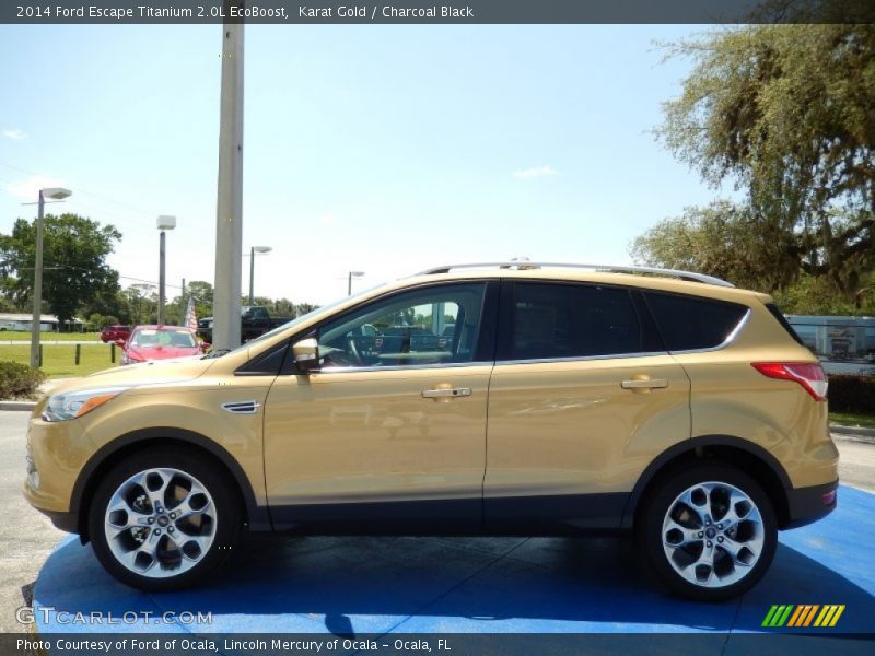 Karat Gold / Charcoal Black 2014 Ford Escape Titanium 2.0L EcoBoost
