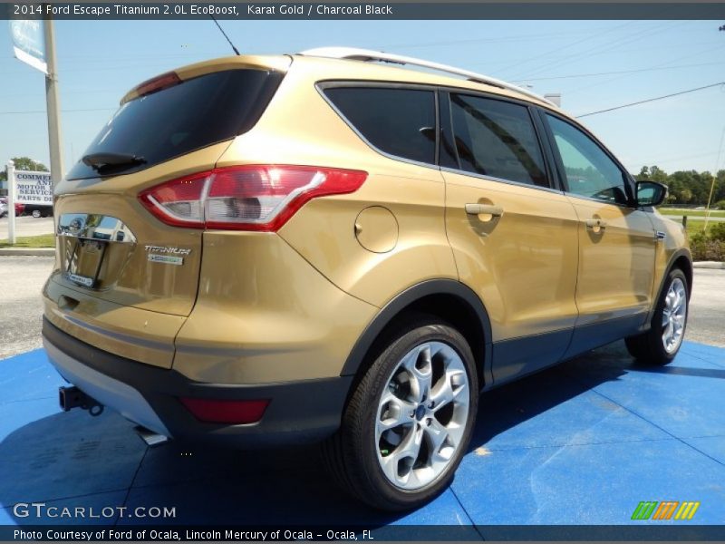 Karat Gold / Charcoal Black 2014 Ford Escape Titanium 2.0L EcoBoost