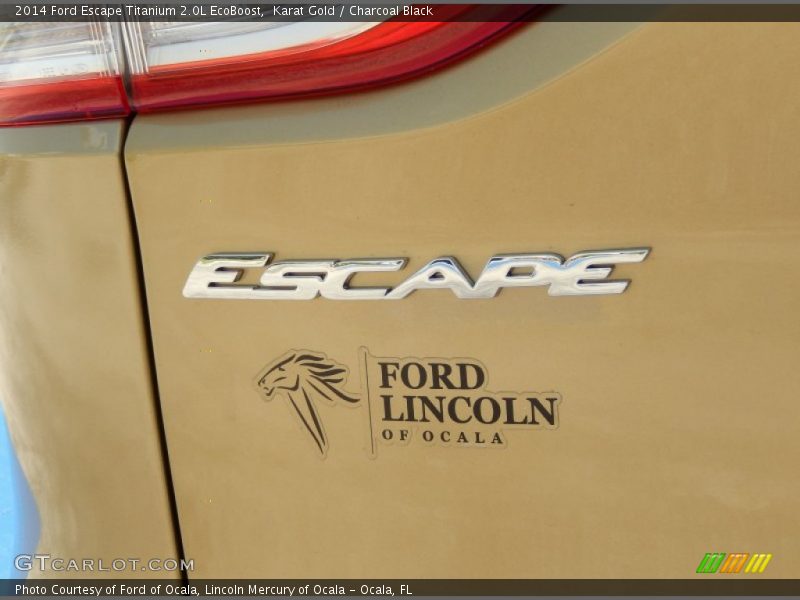 Karat Gold / Charcoal Black 2014 Ford Escape Titanium 2.0L EcoBoost