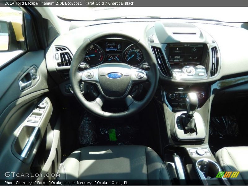 Karat Gold / Charcoal Black 2014 Ford Escape Titanium 2.0L EcoBoost