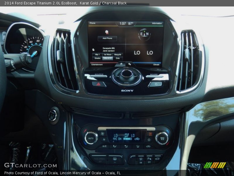 Karat Gold / Charcoal Black 2014 Ford Escape Titanium 2.0L EcoBoost