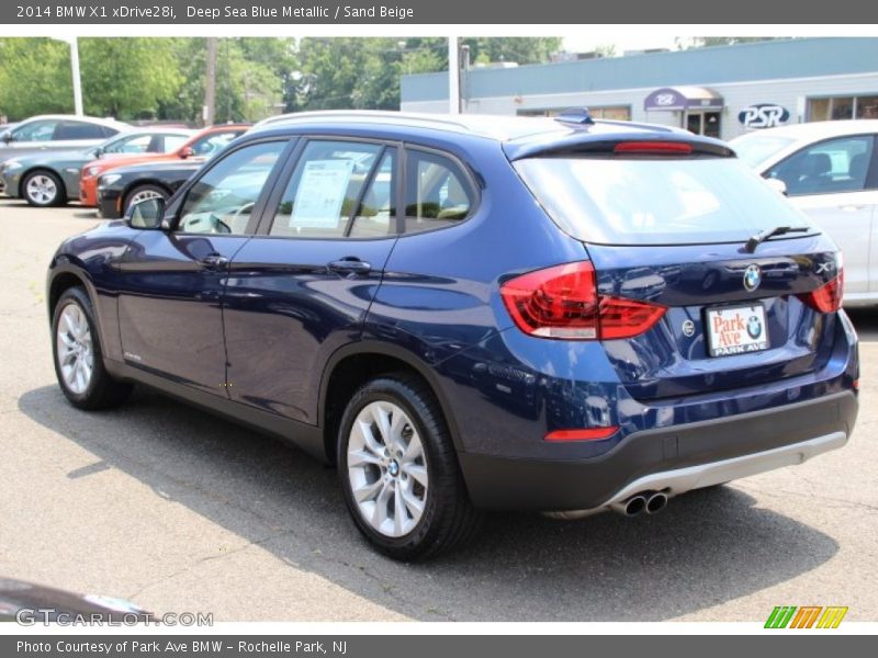 Deep Sea Blue Metallic / Sand Beige 2014 BMW X1 xDrive28i