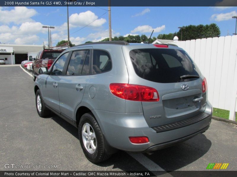 Steel Gray / Beige 2008 Hyundai Santa Fe GLS 4WD