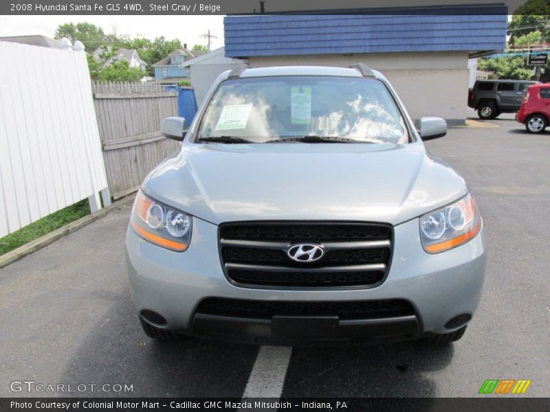 Steel Gray / Beige 2008 Hyundai Santa Fe GLS 4WD