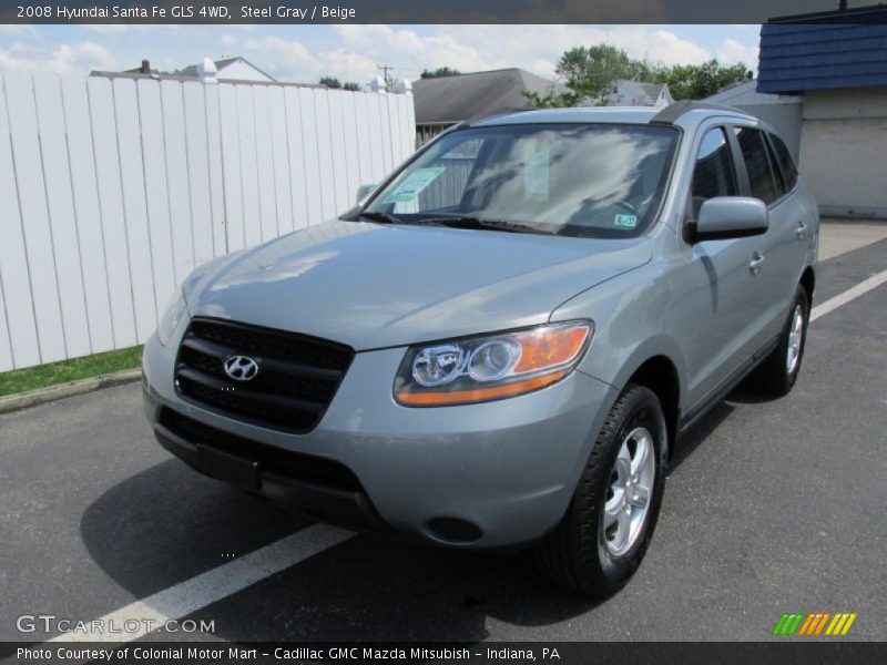 Steel Gray / Beige 2008 Hyundai Santa Fe GLS 4WD