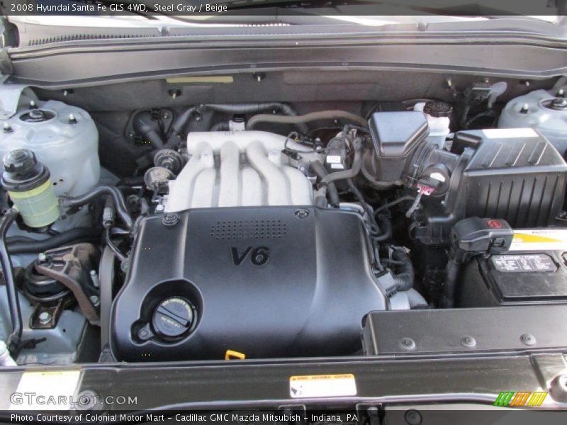 Steel Gray / Beige 2008 Hyundai Santa Fe GLS 4WD