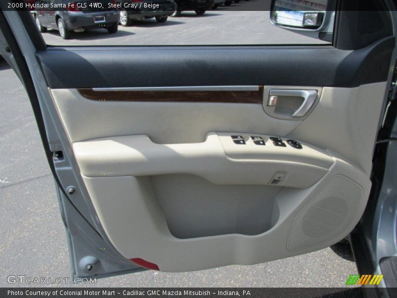 Steel Gray / Beige 2008 Hyundai Santa Fe GLS 4WD