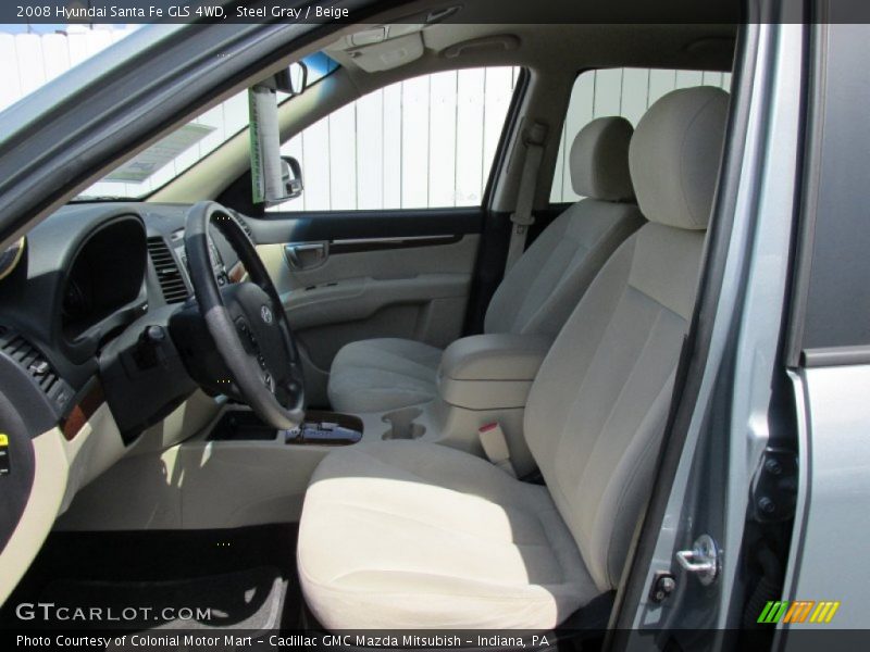 Steel Gray / Beige 2008 Hyundai Santa Fe GLS 4WD