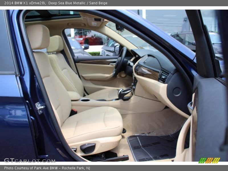 Deep Sea Blue Metallic / Sand Beige 2014 BMW X1 xDrive28i