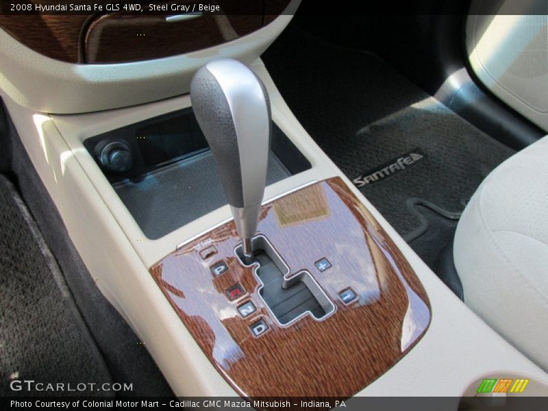 Steel Gray / Beige 2008 Hyundai Santa Fe GLS 4WD