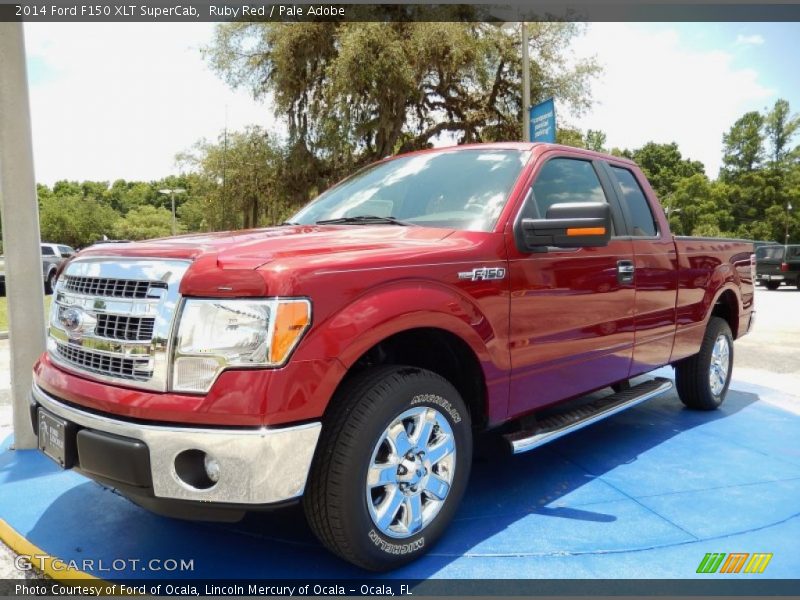 Ruby Red / Pale Adobe 2014 Ford F150 XLT SuperCab