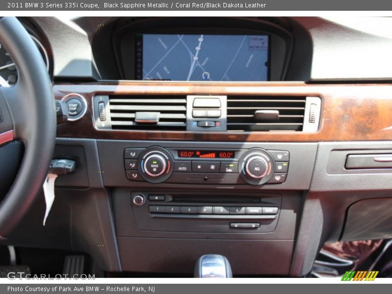 Black Sapphire Metallic / Coral Red/Black Dakota Leather 2011 BMW 3 Series 335i Coupe