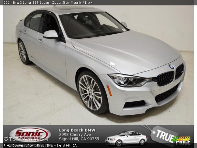 Glacier Silver Metallic / Black 2014 BMW 3 Series 335i Sedan