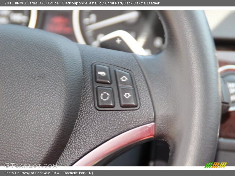 Black Sapphire Metallic / Coral Red/Black Dakota Leather 2011 BMW 3 Series 335i Coupe