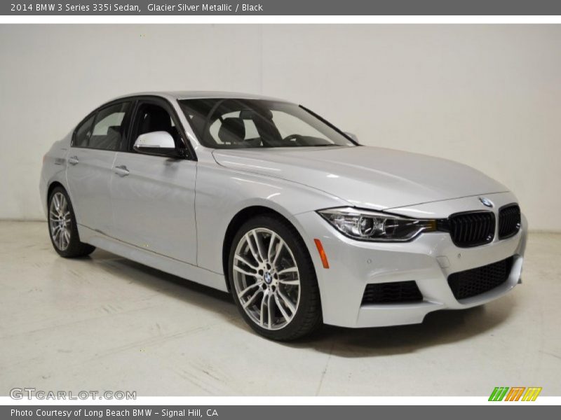 Glacier Silver Metallic / Black 2014 BMW 3 Series 335i Sedan