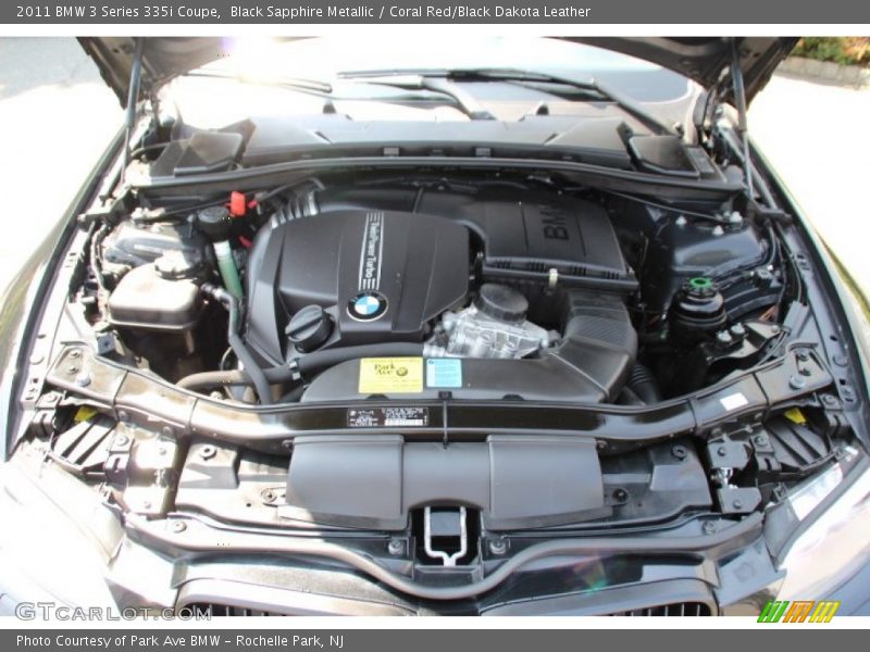 Black Sapphire Metallic / Coral Red/Black Dakota Leather 2011 BMW 3 Series 335i Coupe