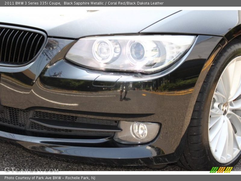 Black Sapphire Metallic / Coral Red/Black Dakota Leather 2011 BMW 3 Series 335i Coupe