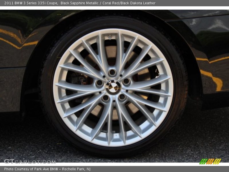 Black Sapphire Metallic / Coral Red/Black Dakota Leather 2011 BMW 3 Series 335i Coupe