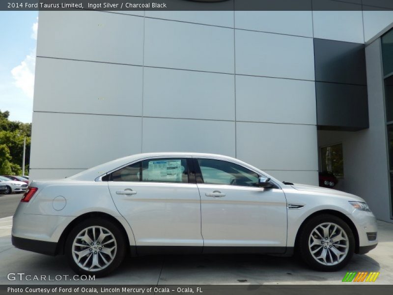 Ingot Silver / Charcoal Black 2014 Ford Taurus Limited