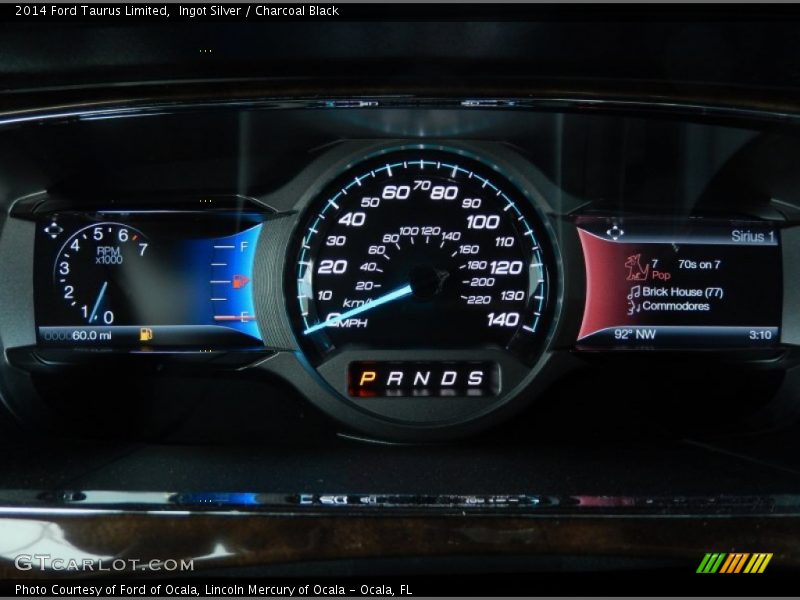 Ingot Silver / Charcoal Black 2014 Ford Taurus Limited