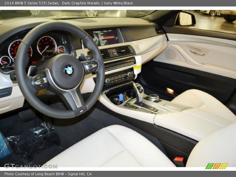  2014 5 Series 535i Sedan Ivory White/Black Interior