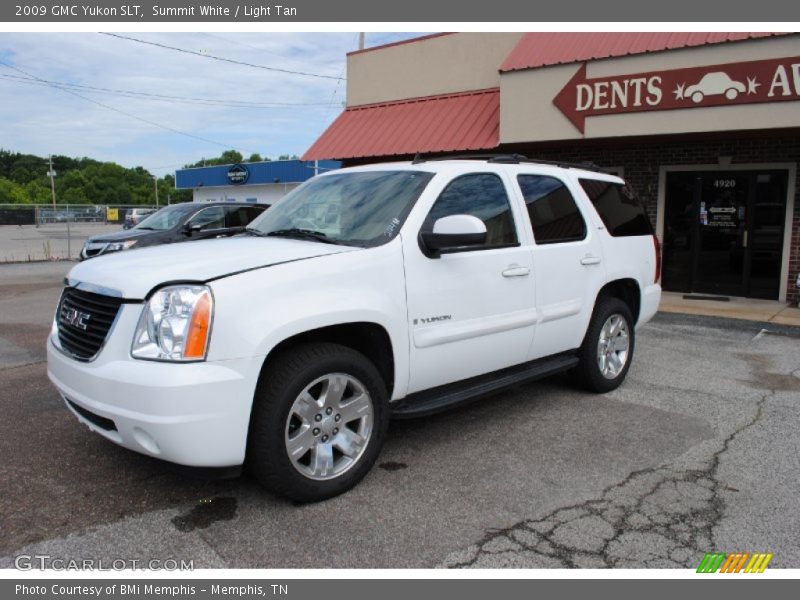 Summit White / Light Tan 2009 GMC Yukon SLT