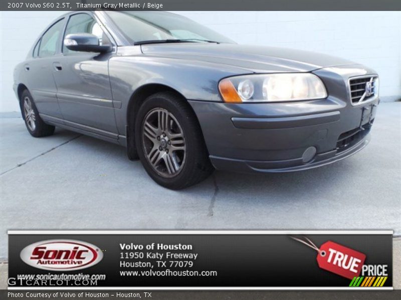Titanium Gray Metallic / Beige 2007 Volvo S60 2.5T