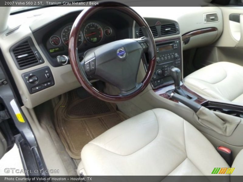 Titanium Gray Metallic / Beige 2007 Volvo S60 2.5T