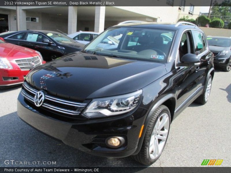 Deep Black Metallic / Black 2012 Volkswagen Tiguan SE 4Motion