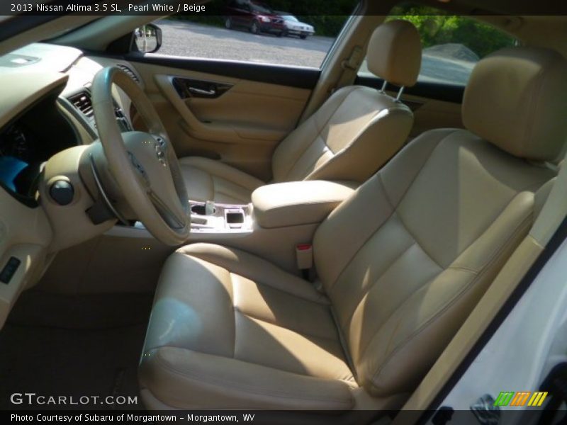 Pearl White / Beige 2013 Nissan Altima 3.5 SL