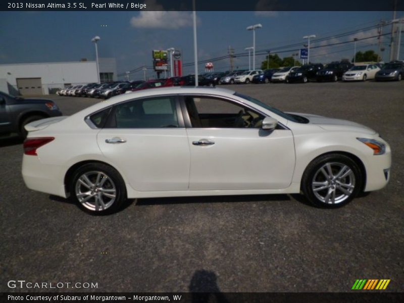 Pearl White / Beige 2013 Nissan Altima 3.5 SL