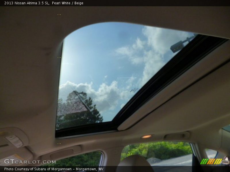 Pearl White / Beige 2013 Nissan Altima 3.5 SL