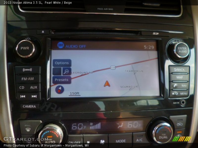 Pearl White / Beige 2013 Nissan Altima 3.5 SL