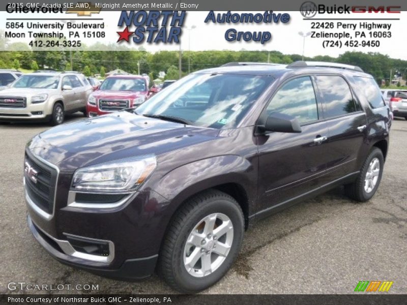 Midnight Amethyst Metallic / Ebony 2015 GMC Acadia SLE AWD