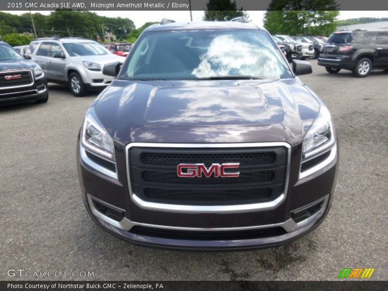 Midnight Amethyst Metallic / Ebony 2015 GMC Acadia SLE AWD
