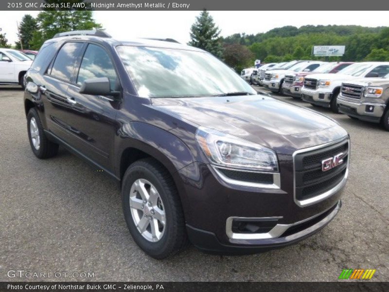 Midnight Amethyst Metallic / Ebony 2015 GMC Acadia SLE AWD