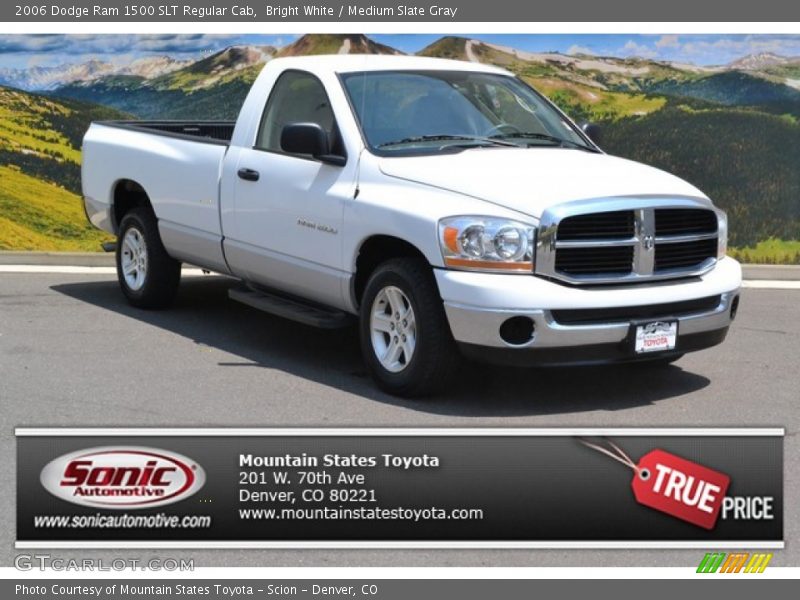 Bright White / Medium Slate Gray 2006 Dodge Ram 1500 SLT Regular Cab