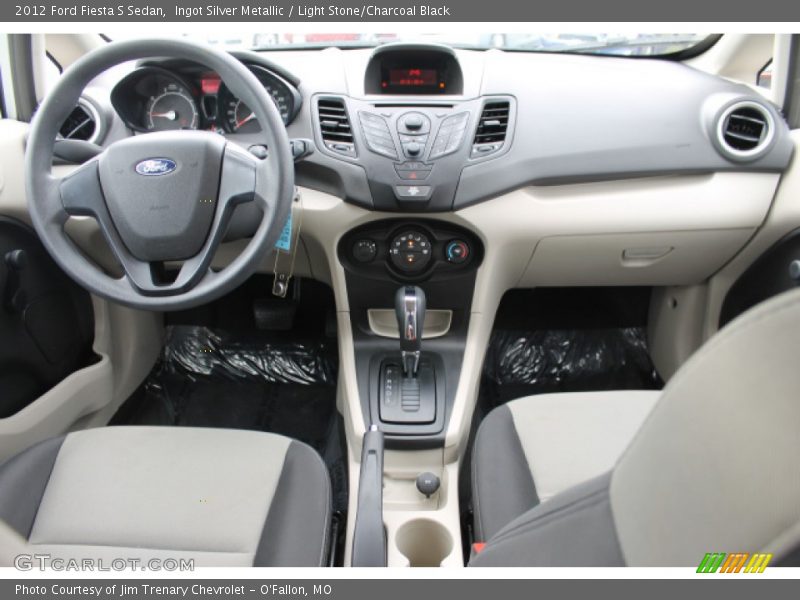 Ingot Silver Metallic / Light Stone/Charcoal Black 2012 Ford Fiesta S Sedan