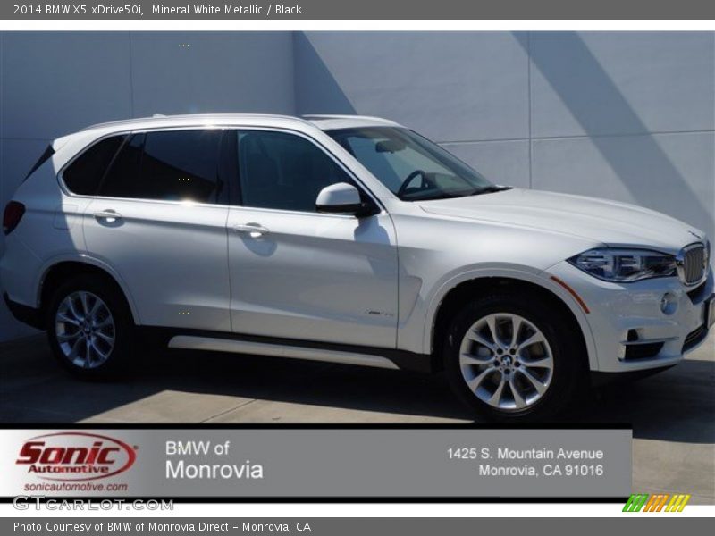 Mineral White Metallic / Black 2014 BMW X5 xDrive50i