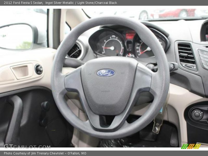 Ingot Silver Metallic / Light Stone/Charcoal Black 2012 Ford Fiesta S Sedan