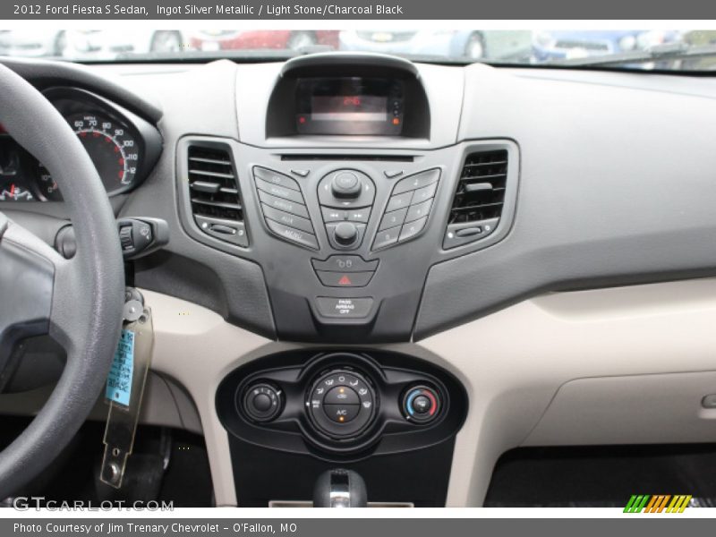 Ingot Silver Metallic / Light Stone/Charcoal Black 2012 Ford Fiesta S Sedan