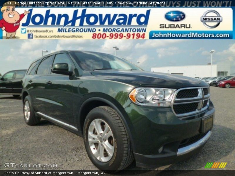 Natural Green Pearl / Dark Graystone/Medium Graystone 2011 Dodge Durango Express 4x4