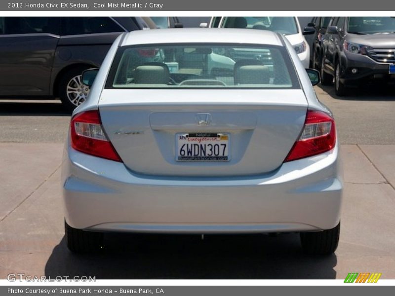 Cool Mist Metallic / Gray 2012 Honda Civic EX Sedan