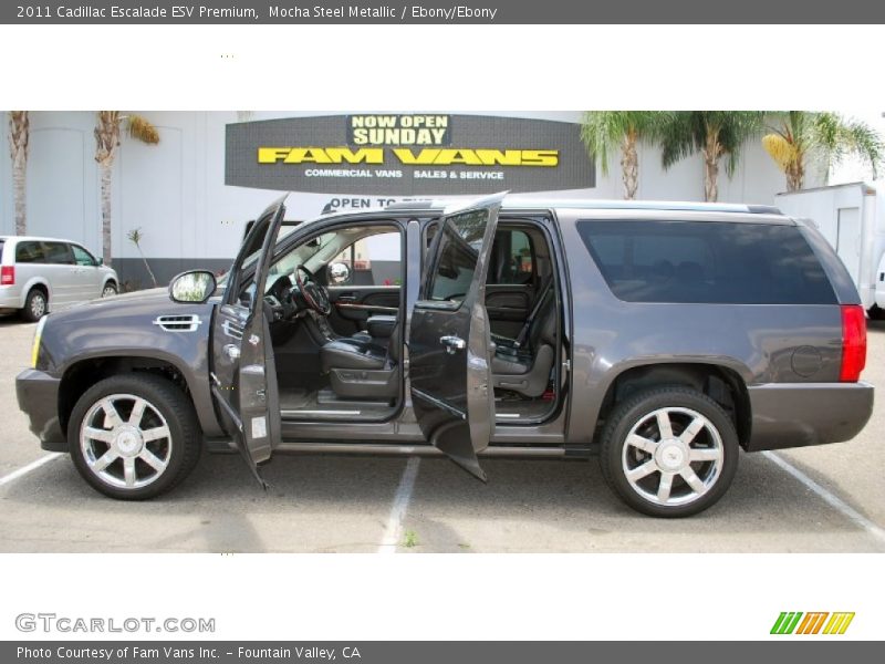 Mocha Steel Metallic / Ebony/Ebony 2011 Cadillac Escalade ESV Premium