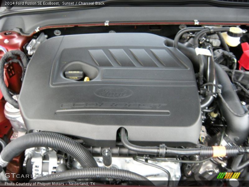 Sunset / Charcoal Black 2014 Ford Fusion SE EcoBoost