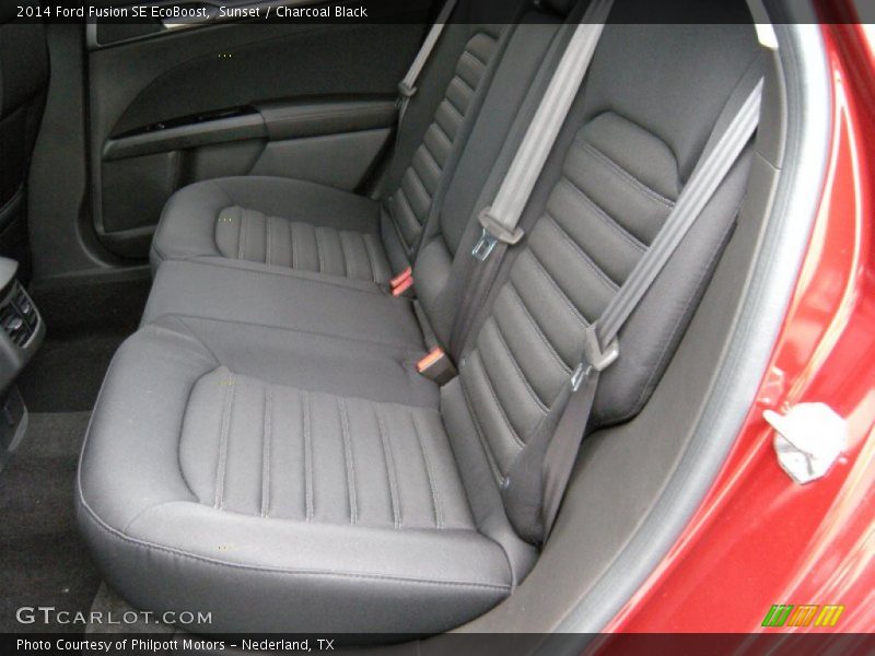 Sunset / Charcoal Black 2014 Ford Fusion SE EcoBoost