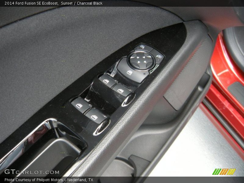Sunset / Charcoal Black 2014 Ford Fusion SE EcoBoost