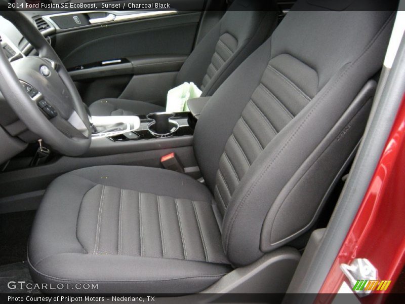 Sunset / Charcoal Black 2014 Ford Fusion SE EcoBoost